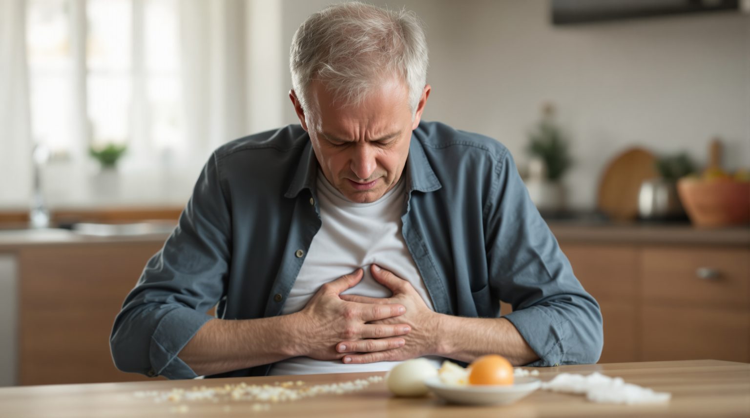Rot qui sent l’œuf pourri et douleurs abdominales : causes médicales et solutions